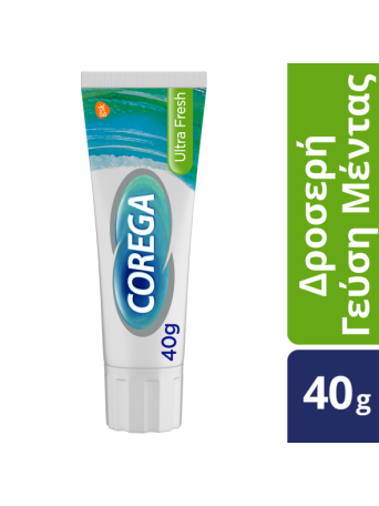 Corega Ultra Fresh, Στερεωτική Κρέμα για Τεχνητή Οδοντοστοιχία, 40gr