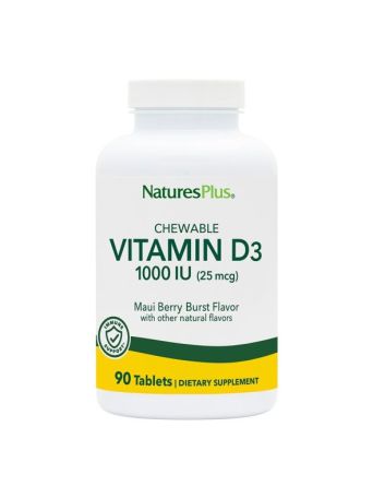 Nature's Plus Adult's Chewable Vitamin D3 1000 IU 90 ταμπλέτες