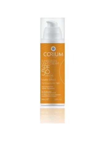 Corium Line Sunscreen Light Cream Matte Effect Αντηλιακό Προσώπου SPF50 50ml