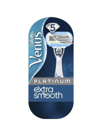 Gillette Venus Platinum Extra Smooth Ξυραφάκι Σώματος με Ανταλλακτική Κεφαλή 5 Λεπίδων & Λιπαντική Ταινία για Ευαίσθητες Επιδερμίδες