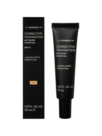 Korres Activated Charcoal Corrective Foundation ACF3 30ml