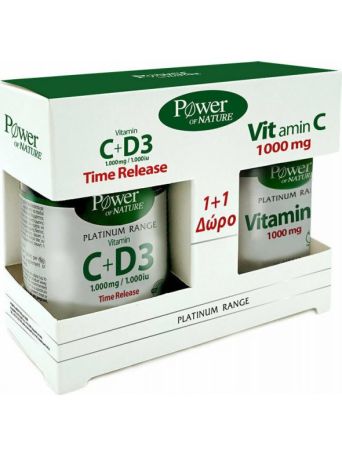 Power Health Classics Platinum Range Vitamin C+D3 1000mg 30 ταμπλέτες & Vitamin C 1000mg 20 ταμπλέτες