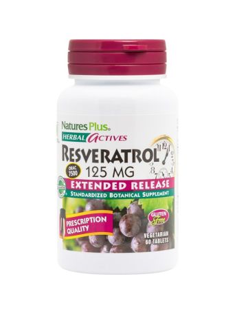 Nature's Plus Herbal Actives Resveratrol Extended Release 60 ταμπλέτες
