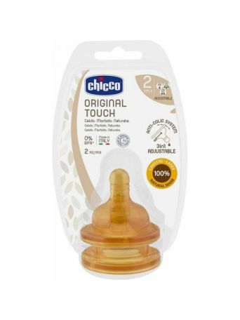 Chicco Original Touch Θηλές από Καουτσούκ Ρυθμιζόμενης Ροής 2τμχ