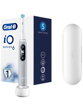 Oral-B iO Series 6 Ηλεκτρική Οδοντόβουρτσα με Χρονομετρητή και Αισθητήρα Πίεσης Opal
