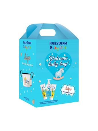 Frezyderm Welcome Boy Baby Shampoo 300ml & Baby Cream Κρέμα για Την Αλλαγή Πάνας 2x175ml & Δώρο Νεσεσέρ Καροτσιού 4τμχ