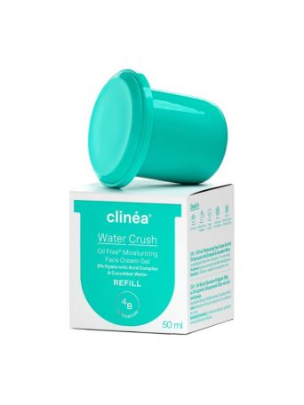 Clinea Water Crush Refill Light Ενυδατικό Gel Προσώπου Ημέρας για Κανονικές/Μικτές Επιδερμίδες με Υαλουρονικό Οξύ 50ml