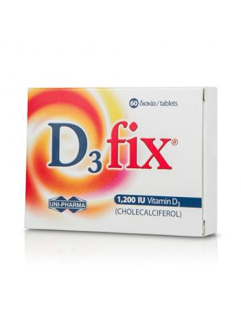Uni-Pharma D3 Fix Max 1200iu Vitamin D3 60 ταμπλέτες