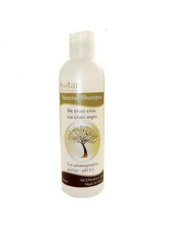 Sostar Natural Shampoo Σαμπουάν με Έλαιο Ελιάς και Έλαιο Argan, 250ml