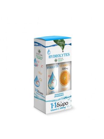 Power Health Hydrolytes Stevia & Vitamin C 500mg 20 + 20 αναβράζοντα δισκία