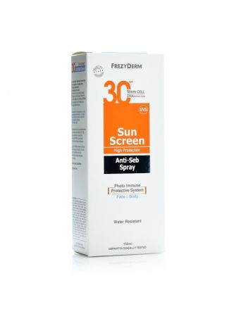 Frezyderm Sun Screen Anti-Seb Spray SPF30, 150ml