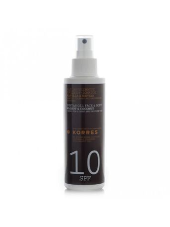 Korres Sun Clear Spray Λάδι Μαυρίσματος Προσώπου-Σώματος Καρυδιά & Καρύδα SPF10 150ml