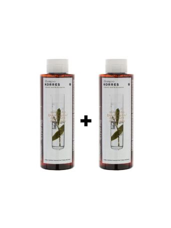 Korres Shampoo για πιτυρίδα-ξηροδερμία με Δάφνη & Εchinacea 1+1 2x250ml