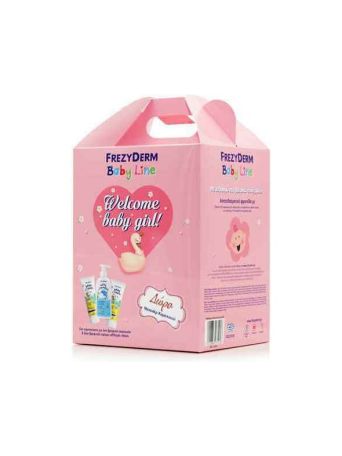 Frezyderm Set Welcome Baby Girl Baby Shampoo 300ml + Baby Cream 2x175ml + Δώρο Νεσεσέρ Καροτσιού 1τμχ