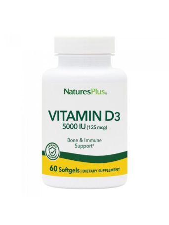 Nature's Plus Vitamin D3 5000IU 60 μαλακές κάψουλες