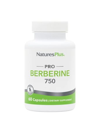 Natures Plus Berberine 750mg, Συμπλήρωμα Διατροφής Βερβερίνης για τα Υγιή Επίπεδα Σακχάρου στο Αίμα 60 κάψουλες