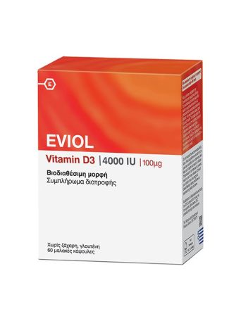 Eviol Vitamin D3 4000iu 100mcg 60caps