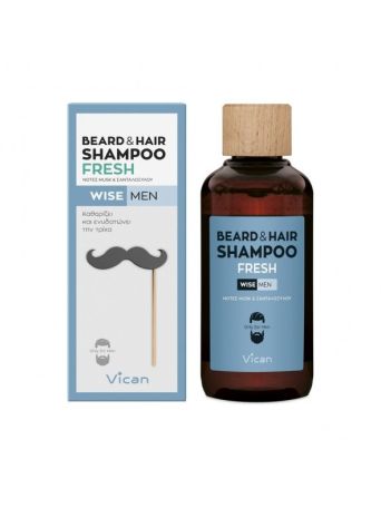 VICAN WISE MEN - BEARD + HAIR SHAMPOO FRESH 200ML