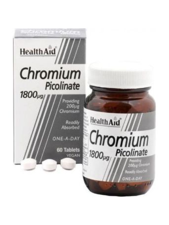 HEALTH AID CHROMIUM PICOLINATE 200MG 60TABS