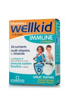 Vitabiotics Wellkid Immune Συμπλήρωμα για την Ενίσχυση του Ανοσοποιητικού 30 μασώμενες ταμπλέτες Πορτοκάλι Λεμόνι