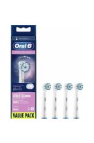 Oral-B Sensitive Clean Clean&Care Value Pack Ανταλλακτικές Κεφαλές για Ηλεκτρική Οδοντόβουρτσα 4τμχ