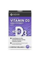 Agan Vitamin D3 High Potency 4000iu 30 ταμπλέτες