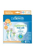 Dr. Brown's Σετ Πλαστικά Μπιμπερό Options+ Baby Bottle Starter Kit Κατά των Κολικών με Θηλή Σιλικόνης 270ml για 0+ μηνών 12τμχ