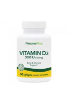 Nature's Plus Vitamin D3 5000IU 60 μαλακές κάψουλες