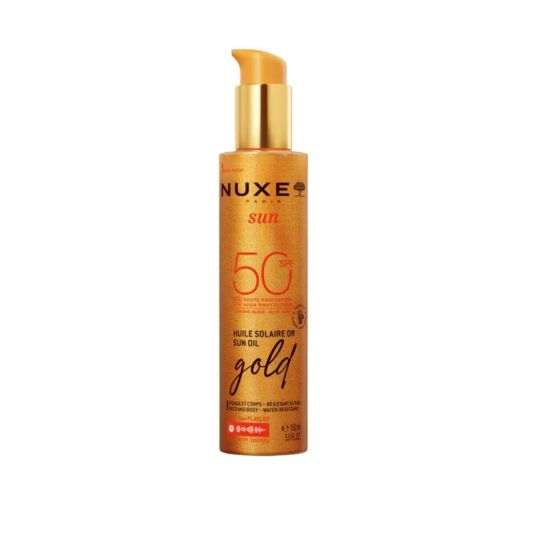 Nuxe Sun Oil Gold SPF50 Ιριδίζον Αντηλιακό Λάδι SPF50 150ml