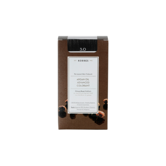 Korres Argan Oil Advanced Colorant  3.0 Καστανό Σκούρο Φυσικό 50ml