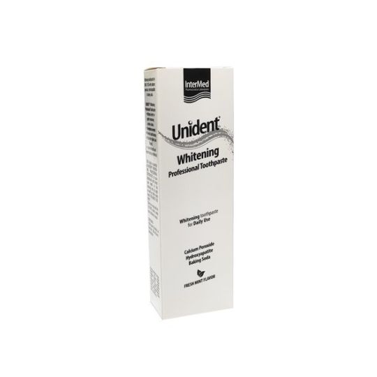 Intermed Unident Whitening Professional Toothpaste Fresh Mint Flavor Λευκαντική 100ml