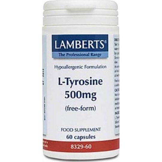 LAMBERTS L-TYROSINE 500MG 60CAPS