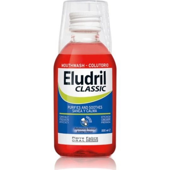 Elgydium Eludril Classic Στοματικό Διάλυμα για την Ουλίτιδα κατά της Πλάκας 200ml