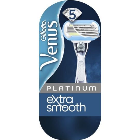 Gillette Venus Platinum Extra Smooth Ξυραφάκι Σώματος με Ανταλλακτική Κεφαλή 5 Λεπίδων & Λιπαντική Ταινία για Ευαίσθητες Επιδερμίδες