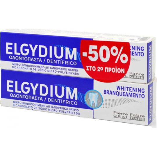 Elgydium Whitening Λευκαντική Φθοριούχος 2 x 100ml