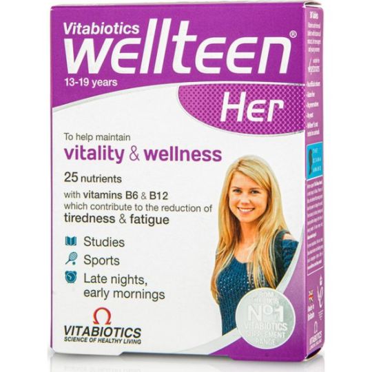 Vitabiotics Wellteen Her 30 ταμπλέτες - Πολυβιταμίνες Για Έφηβες 13-19 Ετών
