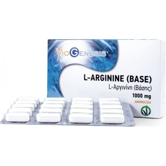 Viogenesis L-Arginine Base 1000mg 60 ταμπλέτες