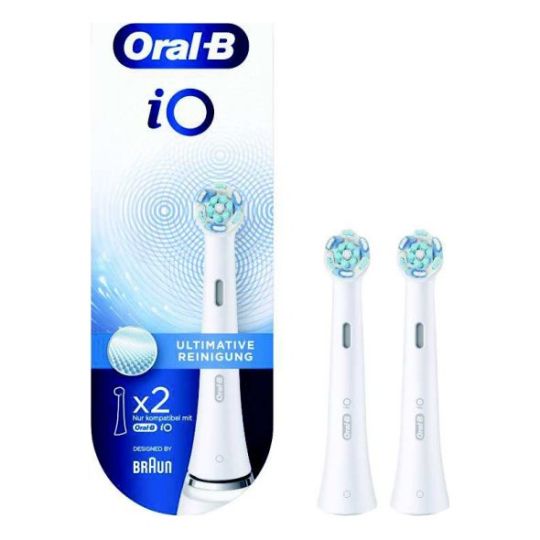 Oral-B iO Ultimate Clean White Ανταλλακτικές Κεφαλές για Ηλεκτρική Οδοντόβουρτσα 319795 2τμχ