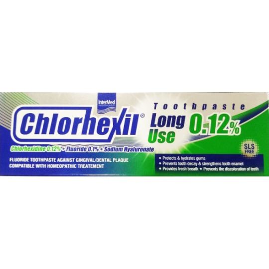 Intermed Chlorhexil 0.12% Toothpaste Long Use Κατά της Ουλοοδοντικής Πλάκας 100ml