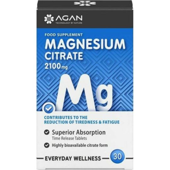 Agan Magnesium Citrate 2100mg 30 ταμπλέτες