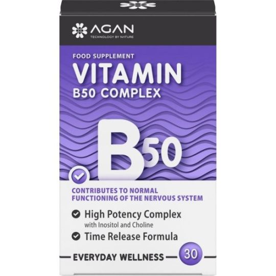 Agan Vitamin B50 Complex 30 ταμπλέτες