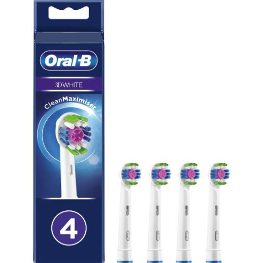 Oral-B 3D White Ανταλλακτικές Κεφαλές για Ηλεκτρική Οδοντόβουρτσα CleanMaximiser 4τμχ