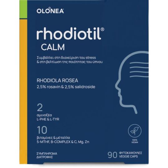 Olonea Rhodiotil Calm Συμπλήρωμα για το Άγχος 90 φυτικές κάψουλες