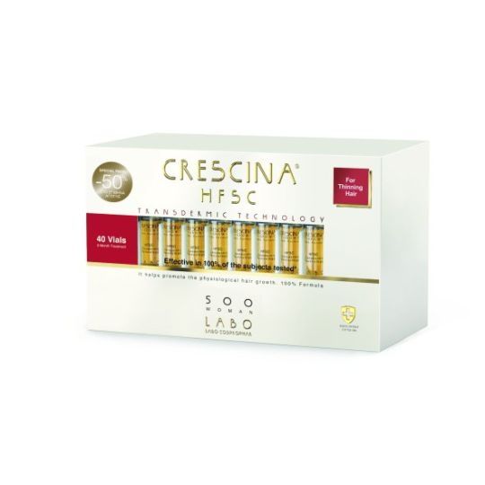 Labo Crescina Transdermic HFSC Woman 500 Αγωγή για Μαλλιά με Αραίωση - Μεσαίο Στάδιο Αραίωσης για Γυναίκες 40 Φιαλίδια