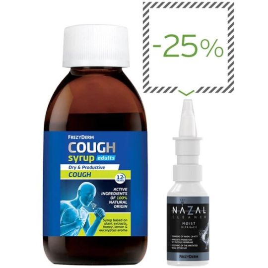 Frezyderm Cough Syrup Adults Σιρόπι 182g & Nazal Cleaner Moist 30ml