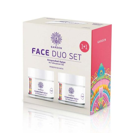 Garden Promo 1+1 Face Duo Set No1 Anti-Wrinkle Cream Αντιρυτιδική Κρέμα Προσώπου +& Ματιών, 2x50ml