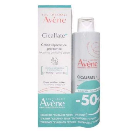 Avene PROMO Cicalfate+ Cream 100ml & Gel Καθαρισμού 200ml -50%