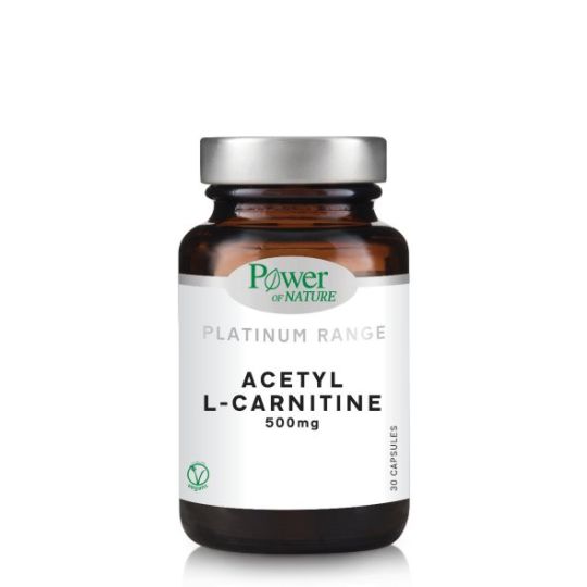 Power Of Nature Platinum Range Acetyl L-Carnitine Συμπλήρωμα Διατροφής με Καρνιτίνη 500mg 30 κάψουλες