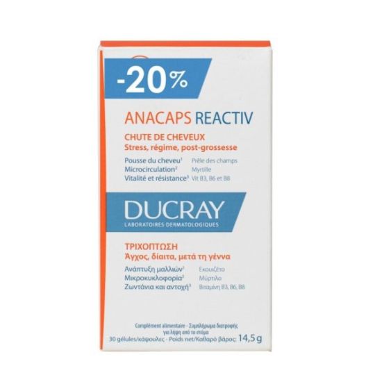 DUCRAY PROMO ANACAPS REACTIV NF -20% 30CAPS