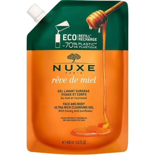 Nuxe Refill Rêve de Miel Gel Lavant Visage et Corps - Gel καθαρισμού για σώμα & πρόσωπο 400ml